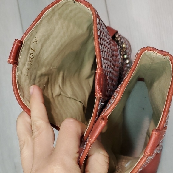 Vintage Y2K Womens Barbie Western Boho Gypsy custom Boots Leather sz38/7 - Picture 14 of 16